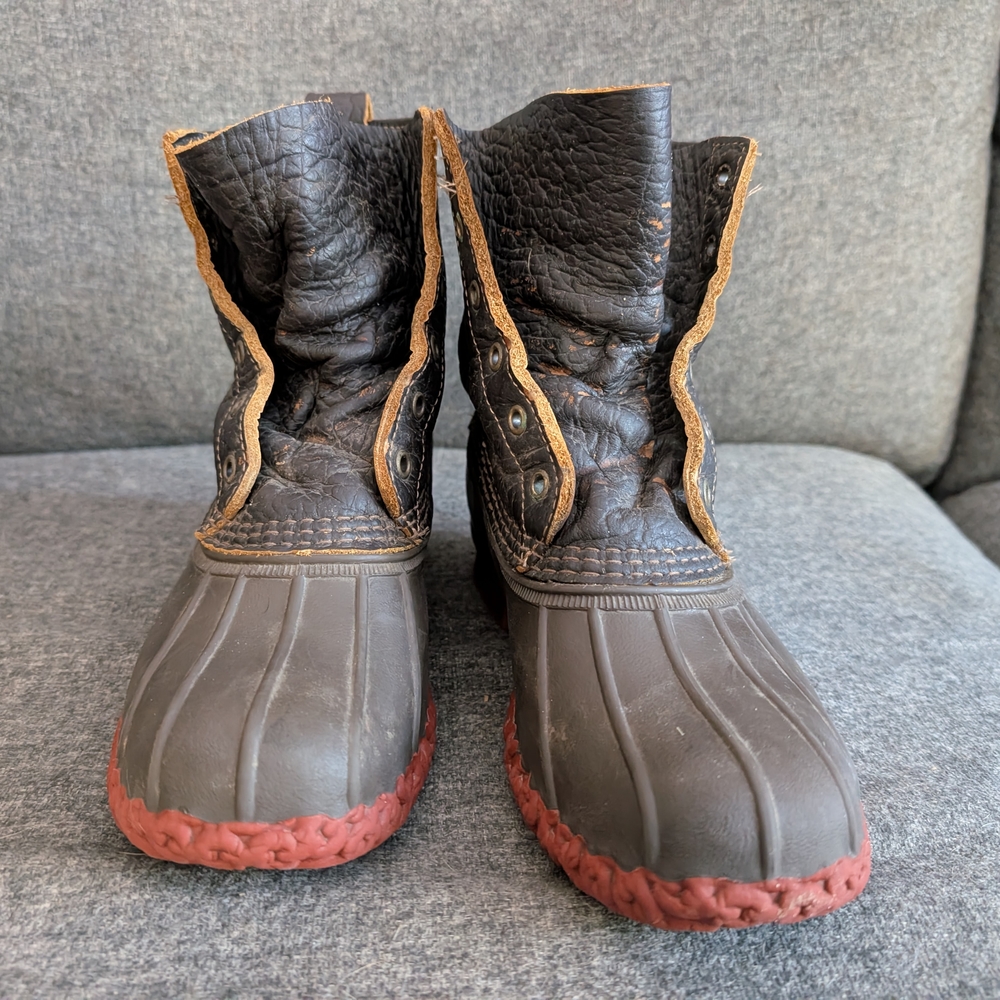 Black and Brown Duck Boots